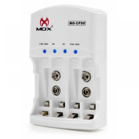 Carregador De Pilha AA/AAA E Bateria 9v Bivolt 110/220 Auto Stop carga rápida Original - Mox é boa?