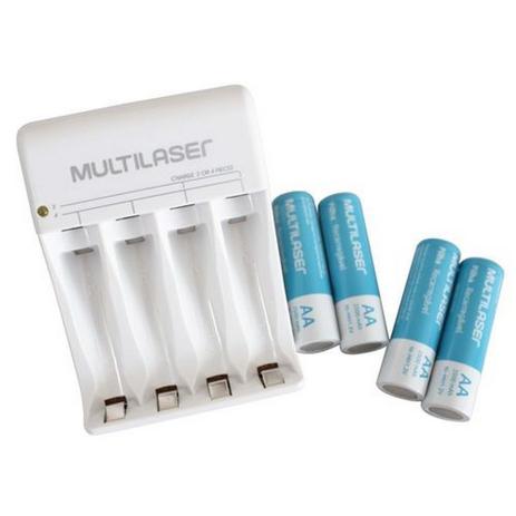 Carregador de Pilha Aa Recarregável Portátil Bivolt - Multilaser Menor preço em Carregador de Pilha Aa Recarregável Portátil Bivolt - Multilaser