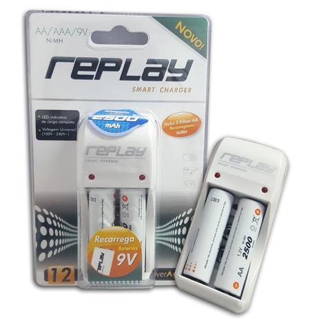Carregador de Pilhas Com 2 Pilhas AA 2500mAh AA/AAA/ bateria 03O134 Replay/Unicoba Menor preço em Carregador de Pilhas Com 2 Pilhas AA 2500mAh AA/AAA/ bateria 03O134 Replay/Unicoba