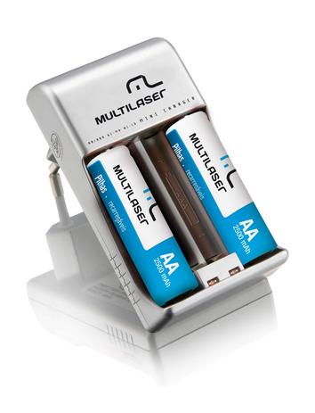 Carregador De Pilhas Multilaser 2 X Aa -12HORAS Menor preço em Carregador De Pilhas Multilaser 2 X Aa -12HORAS