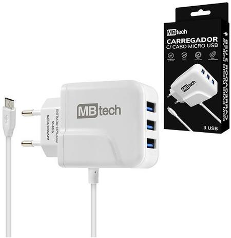 Carregador de tomada bivolt com 3 saídas usb e cabo v8 - Royal eletronic Menor preço em Carregador de tomada bivolt com 3 saídas usb e cabo v8 - Royal eletronic