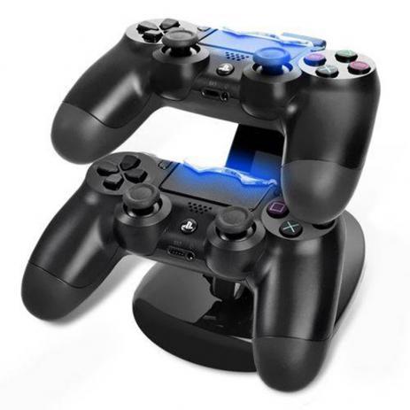 Carregador Duplo com Base Para Controle de Playstation Ps4/Slim e Pro PREMIUM - Oivo Menor preço em Carregador Duplo com Base Para Controle de Playstation Ps4/Slim e Pro PREMIUM - Oivo