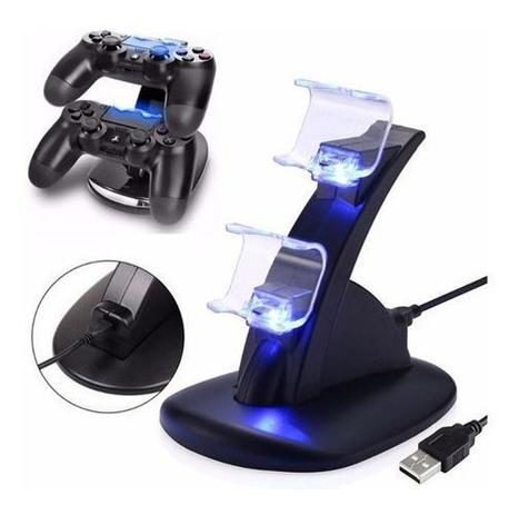 Carregador Duplo Compativel Ps4 Base Dock Slim 2 Controles Pró Marca -Vex - DACAR Menor preço em Carregador Duplo Compativel Ps4 Base Dock Slim 2 Controles Pró Marca -Vex - DACAR