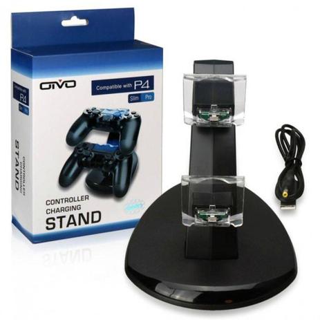 Carregador Duplo para controle playstation 4 Base vertical - PS4 - Oivo Menor preço em Carregador Duplo para controle playstation 4 Base vertical - PS4 - Oivo