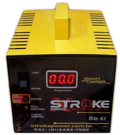 Carregador E Fonte Digital De Bateria 20ah Inteligente - Stroke power Menor preço em Carregador E Fonte Digital De Bateria 20ah Inteligente - Stroke power