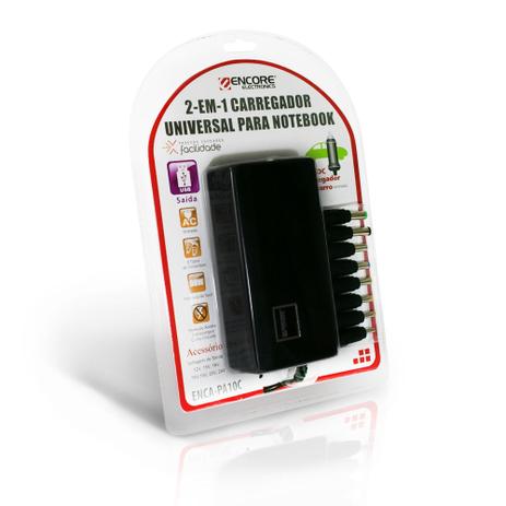 Menor preço em Carregador fonte Universal Notebook 2 em 1 90W Veicular ENCA-PA10C Encore