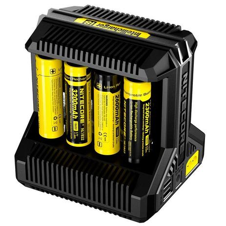 Carregador inteligente de pilhas e baterias Nitecore i8 - 8 baias Menor preço em Carregador inteligente de pilhas e baterias Nitecore i8 - 8 baias