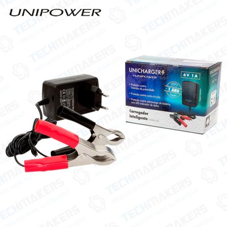 Carregador Inteligente para Bateria Selada 6V - Unicharger - Unipower Menor preço em Carregador Inteligente para Bateria Selada 6V - Unicharger - Unipower