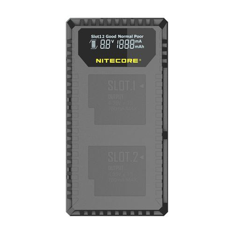 Carregador inteligente USB Nitecore UGP5 para baterias de GoPro Hero5 Menor preço em Carregador inteligente USB Nitecore UGP5 para baterias de GoPro Hero5