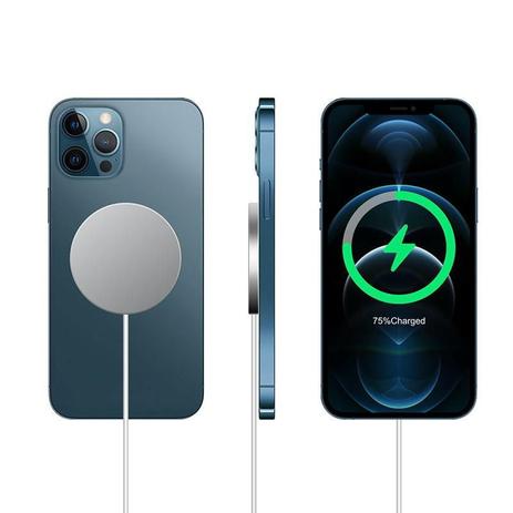 Carregador Magnético Turbo Por Indução + Fonte 20W compatível com iPhone 12 - Mobile Phone
