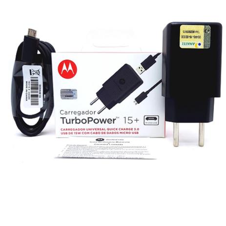 Carregador Motorola Original Turbo Power Moto G4 Play Menor preço em Carregador Motorola Original Turbo Power Moto G4 Play