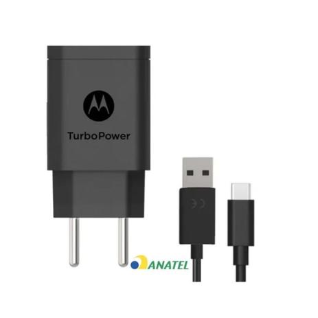 Carregador Motorola Turbo Power Tipo-C Preto Menor preço em Carregador Motorola Turbo Power Tipo-C Preto