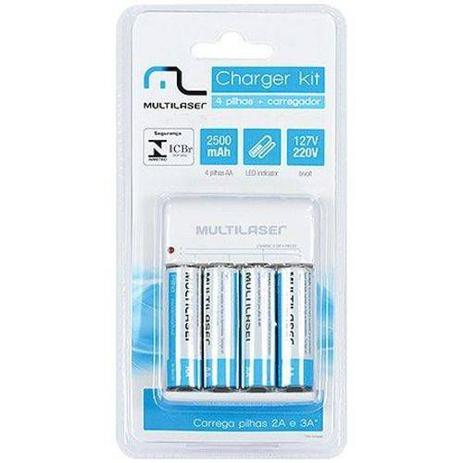 Carregador Multilaser Com 4 Pilhas Aa Cb054 - Bivolt Menor preço em Carregador Multilaser Com 4 Pilhas Aa Cb054 - Bivolt