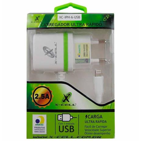 Carregador p/iphone 6 2.5a iph6 / un / x-cell Menor preço em Carregador p/iphone 6 2.5a iph6 / un / x-cell