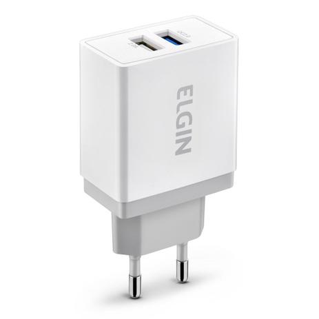Carregador para Tomada com 2 Saídas USB 46RCT2USBQC0 Elgin Menor preço em Carregador para Tomada com 2 Saídas USB 46RCT2USBQC0 Elgin