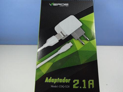 Carregador Parede Celular Cdq x28 - Verde Menor preço em Carregador Parede Celular Cdq x28 - Verde