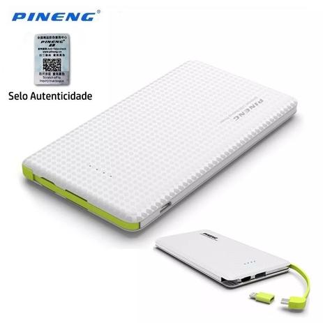 Carregador Portatil Celular 10000mah Bateria Externa Pineng Branco Menor preço em Carregador Portatil Celular 10000mah Bateria Externa Pineng Branco