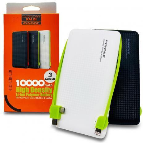 Carregador Portátil Pineng PN-956 Branco Slim 3 Saídas 10000mAh USB Menor preço em Carregador Portátil Pineng PN-956 Branco Slim 3 Saídas 10000mAh USB