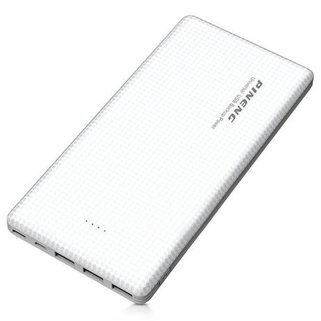 Carregador Portatil Power Bank PINENG PN-917 20000 mAh Slim - Branco Menor preço em Carregador Portatil Power Bank PINENG PN-917 20000 mAh Slim - Branco