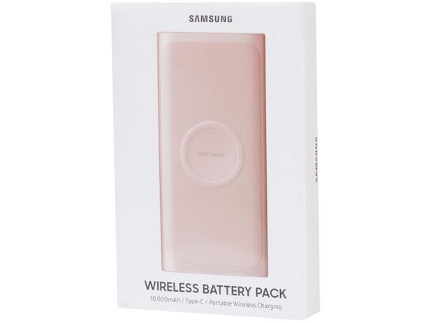 Carregador Portátil/Power Bank Samsung - sem Fio 10000mAh Fast Charge Rose