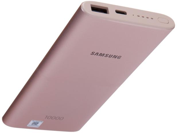 Carregador Portátil/Power Bank Samsung - sem Fio 10000mAh Fast Charge Rose