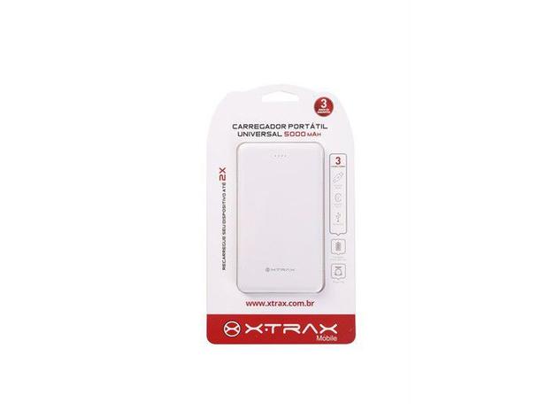 Carregador Portátil Xtrax 5.000 Mah M. Usb Branco Menor preço em Carregador Portátil Xtrax 5.000 Mah M. Usb Branco