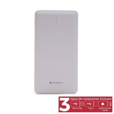 Carregador Portátil Xtrax 5.000 Mah Micro USB - Branco Menor preço em Carregador Portátil Xtrax 5.000 Mah Micro USB - Branco