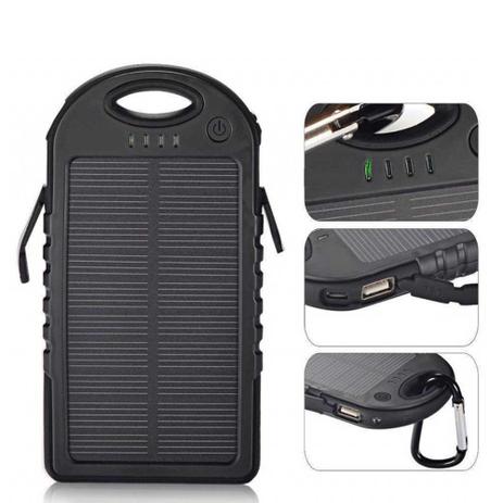 Carregador Power Bank Solar 4000mah Preto - Lotus LT-555 Menor preço em Carregador Power Bank Solar 4000mah Preto - Lotus LT-555