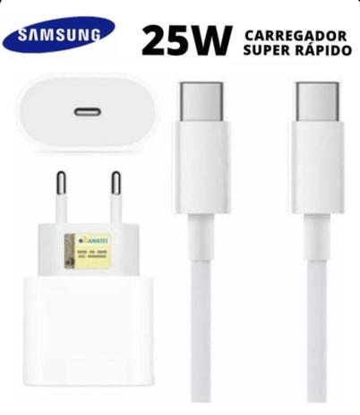 Menor preço em Carregador Samsung Turbo 25w Fast Charger Tipo-C  galaxy samsung A31 A51 A71 - TOP
