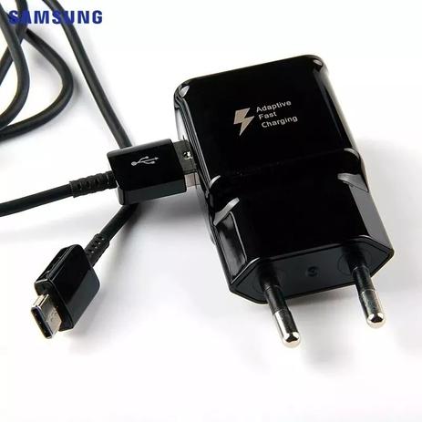 Carregador Samsung Turbo com Cabo Type C - Preto Menor preço em Carregador Samsung Turbo com Cabo Type C - Preto
