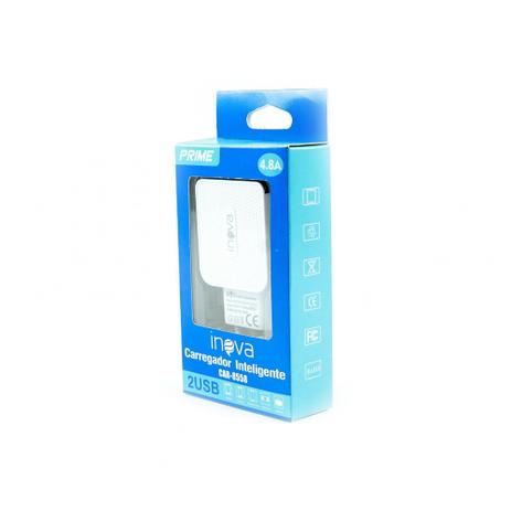 Carregador sem cabo 4.8A 2USB Inova - CAR 8558 Menor preço em Carregador sem cabo 4.8A 2USB Inova - CAR 8558