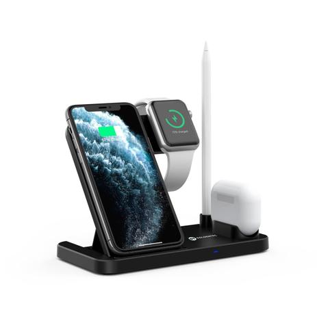 Carregador sem fio 4 em 1 para iPhone, Apple Watch, AirPod e Apple Pencil GT - Goldentec Menor preço em Carregador sem fio 4 em 1 para iPhone, Apple Watch, AirPod e Apple Pencil GT - Goldentec