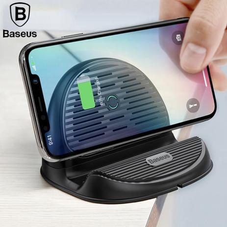 Carregador sem fio Por Indução Wireless Turbo Fast Charger 10W Qi Horizontal Desktop Baseus Preto Menor preço em Carregador sem fio Por Indução Wireless Turbo Fast Charger 10W Qi Horizontal Desktop Baseus Preto