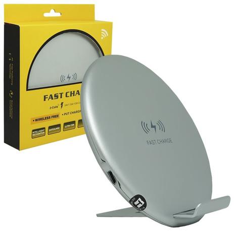 Carregador Sem Fio Rápido Turbo Wireless Wifi Celular QI Samsung S6 S7 S8 S9 Iphone 8 X THT-A2 Prata - S/m Menor preço em Carregador Sem Fio Rápido Turbo Wireless Wifi Celular QI Samsung S6 S7 S8 S9 Iphone 8 X THT-A2 Prata - S/m