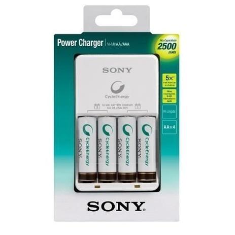 Carregador Sony Com 4 Pilhas Aa 2500mah Cycle Energy Menor preço em Carregador Sony Com 4 Pilhas Aa 2500mah Cycle Energy