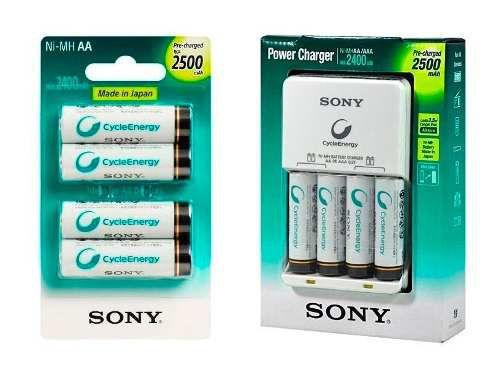 Carregador Sony com 8 Pilhas AA 2500 mAh Recarregável Bivolt Menor preço em Carregador Sony com 8 Pilhas AA 2500 mAh Recarregável Bivolt
