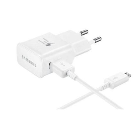 Carregador Tomada Samsung De Viagem - Fast Charge - USB V8 Branco Menor preço em Carregador Tomada Samsung De Viagem - Fast Charge - USB V8 Branco