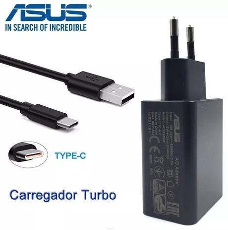 Carregador Turbo Power Asus + Cabo Type-c Original - Preto Menor preço em Carregador Turbo Power Asus + Cabo Type-c Original - Preto