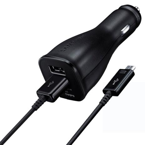 Carregador Turbo Veicular Duplo Micro Usb Fonte Samsung + Cabo Micro Usb Menor preço em Carregador Turbo Veicular Duplo Micro Usb Fonte Samsung + Cabo Micro Usb