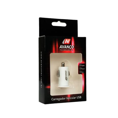 Carregador Veicular 1 USB - 1A - Avanço Menor preço em Carregador Veicular 1 USB - 1A - Avanço