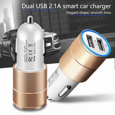 Carregador Veicular - 2 Entradas Usb - Gps Celular Universal Iphone - Playshop eletrônicos Menor preço em Carregador Veicular - 2 Entradas Usb - Gps Celular Universal Iphone - Playshop eletrônicos
