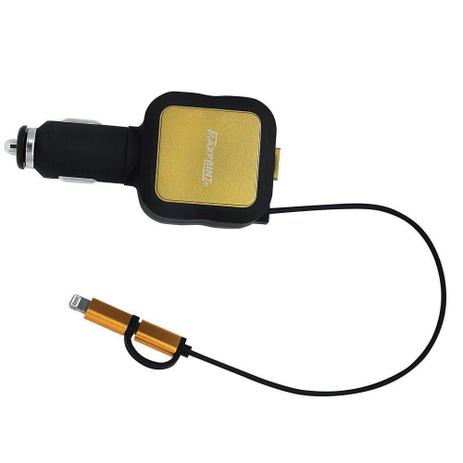 Carregador veicular 2 usb c cabo maxprint 52398 Menor preço em Carregador veicular 2 usb c cabo maxprint 52398