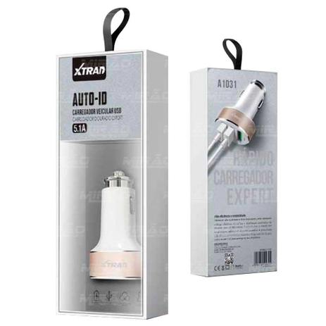 Carregador Veicular 3 Portas USB 5.1A - A1031 - Xtrad Menor preço em Carregador Veicular 3 Portas USB 5.1A - A1031 - Xtrad