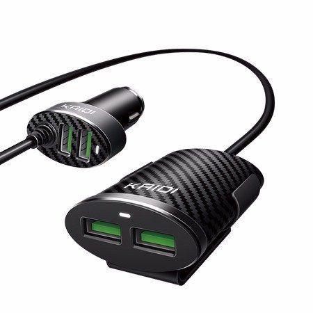 Carregador Veicular 4 Usb 5.1a Dual Plug Extensor Kaidi Kd-401 1m Menor preço em Carregador Veicular 4 Usb 5.1a Dual Plug Extensor Kaidi Kd-401 1m