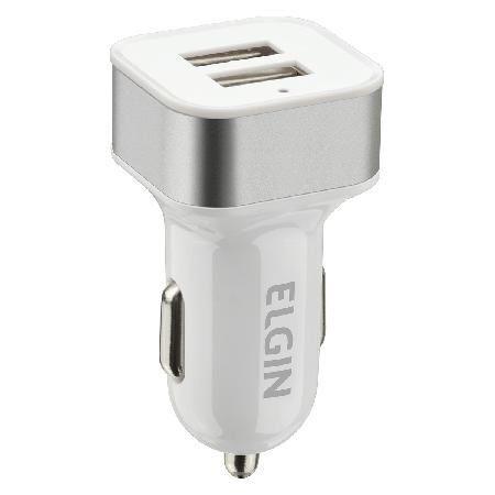 Carregador Veicular Automotivo 12V com 2 Saadas USB 5V 2.1A - Elgin Menor preço em Carregador Veicular Automotivo 12V com 2 Saadas USB 5V 2.1A - Elgin