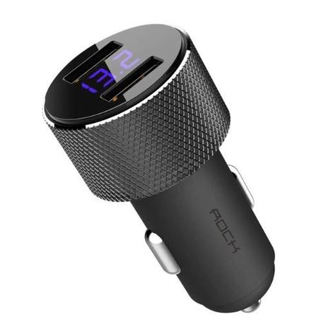 Carregador Veicular Dual Usb 5v 3.4a 12/24v Led - Preto - Rock Menor preço em Carregador Veicular Dual Usb 5v 3.4a 12/24v Led - Preto - Rock