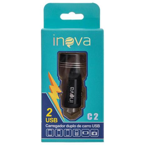 Carregador Veicular Duas Saídas USB De Alta Velocidade - Inova Menor preço em Carregador Veicular Duas Saídas USB De Alta Velocidade - Inova
