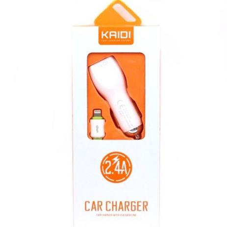 Carregador veicular Fonte Turbo Usb Alta Velocidade C/ 2 USB + Cabo iphone ipad original Kaidi Menor preço em Carregador veicular Fonte Turbo Usb Alta Velocidade C/ 2 USB + Cabo iphone ipad original Kaidi