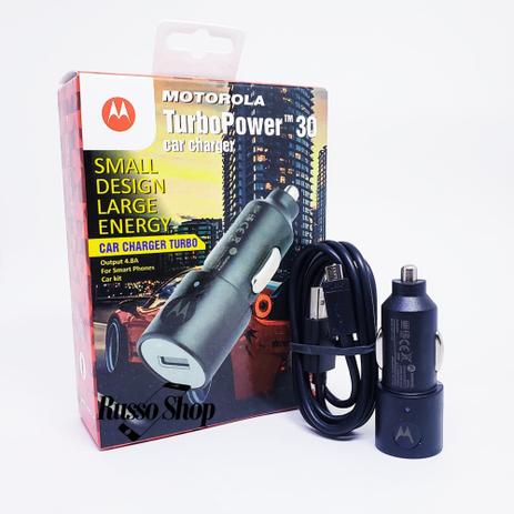 Carregador Veicular Motorola Turbo Power Micro Usb V8 Moto G3 E4 G4 Plus E5 Play G5 G5s G6 Play - Russo shop Menor preço em Carregador Veicular Motorola Turbo Power Micro Usb V8 Moto G3 E4 G4 Plus E5 Play G5 G5s G6 Play - Russo shop