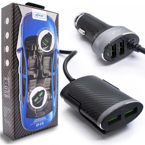 Carregador Veicular Turbo 4 Portas Usb 25.5w - Knup é boa?